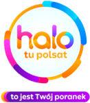 Logotyp halo tu Polsat z dopiskiem “to jest Twój poranek”