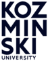 Logo Akademii Leona Koźmińskiego w języku angielskim "Kozminski University"
